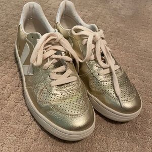 gold veja shoes